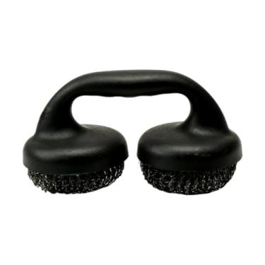 Imagem de Baoblaze Escova para churrasco, limpador de grelha, portátil, eficiente, dupla almofada, ferramenta de limpeza sem esforço, escova reutilizável para