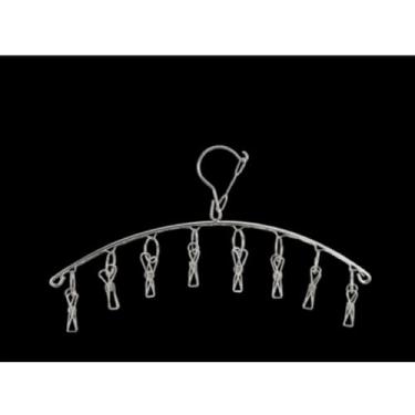 Imagem de Varal 20 Prendedores Roupa Bebe Calcinha Cueca Dobrável Inox(Varalcom 8 Prendedor)