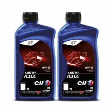 Imagem de Kit 2x Óleo Sintético 10w-60 Elf Moto 4 Race Sintético