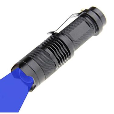 Imagem de Lanterna de LED WAYLLSHINE 7W 300LM Mini CREE Lanterna com foco ajustável Lâmpada de zoom para equitação, acampamento, caminhadas, caça e atividades internas, 1, Blue light