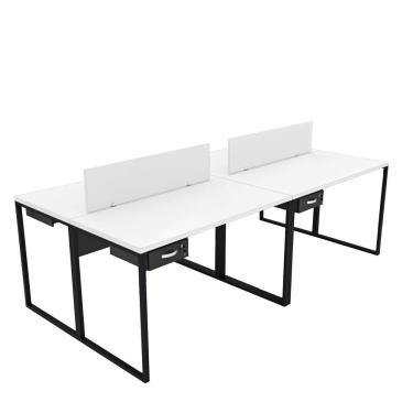 Imagem de Escrivaninha para Escritório 4 Lugares Branco