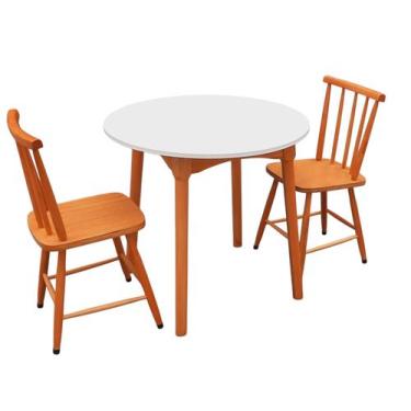 Imagem de Jogo de Jantar Colonial Brisa Mesa 80cm + 02 Cadeiras TOP - Rustico Li