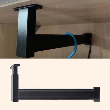 Imagem de Suporte de armário de trilho de guarda -roupa Support Shape L, haste de penduramento de guarda -roupa para organizador, Rack de exibição de roupas de lojas de varejo para trajes de cabide de