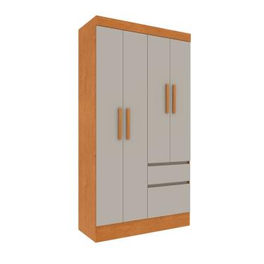 Imagem de Guarda Roupa Roupeiro Oregon 4 portas Cinamomo Off White - Tcil Móveis