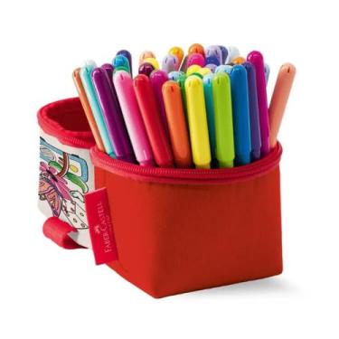 Imagem de Caneta Hidrográfica Vai e Vem Com Estojo 50 Cores Faber-Castell