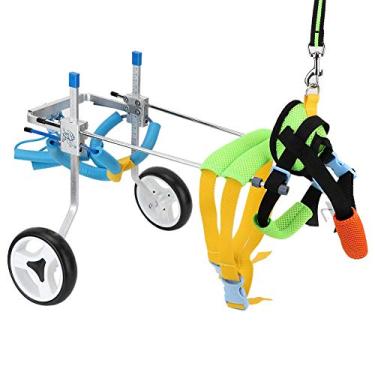 Imagem de Shipenophy Cadeira de Rodas de Estimação Ajustável, Estrutura de Liga de Alumínio Leve, Adequada para Cães ou Gatos Com Mobilidade Limitada, para Reabilitação das Pernas Traseiras