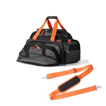 Imagem de pidipiti Transportador de animais de estimação expansível aprovado pela tsa 17x12x8,3 para cães extrapequenos com menos de 6 a 8 libras, gatos pequenos e médios com menos de 10 libras, para