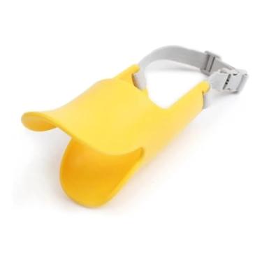 Imagem de Focinheira Bico De Pato Em Silicone Amarelo tamanho P M G Maleavel para Cachorro Cão Cães (M)