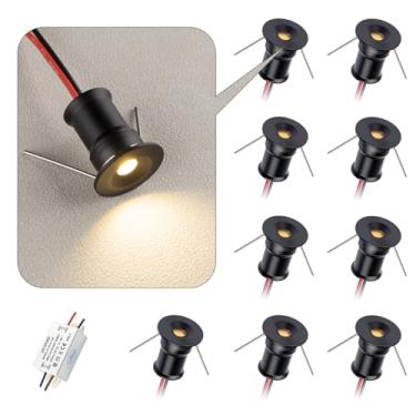 Imagem de HHTUN Mini Luminária Embutida Led 902 Dc12V 1W, Adequada Para Estantes, Armários E Diversos Expositores, Como Luzes Decorativas, Instalação Embutida, Iluminação Suave, Com Fonte De Alimentação (3000