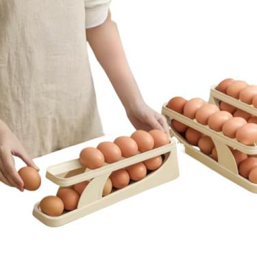 Imagem de Dispenser AutomáTico De Ovos 2 Andares Para Refrigerador Bancada Organizador De Cozinha(2 º andar kit2)
