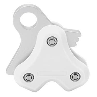 Imagem de Grcfumo Acessórios de mergulho com polia de liga de alumínio, retator de corda de metal de alta durez (Branco)