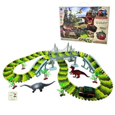 Imagem de Pista de Corrida Dinossauro Dony Toys 192 Pecas com Carrinho a Pilha e