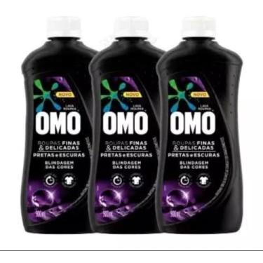 Imagem de Detergente Líquido omo para Roupas Pretas e Escuras, Finas e Delicadas, Kit com 3 Unidades