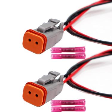 Imagem de Atualização de 2 peças de substituição do conector de luzes de para-lama para Volvo VNL 2018–2024 dianteiro 82750741 82750743 chicote de fios