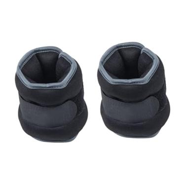 Imagem de menolana 2 peças de pesos de pulso e tornozelo com alça ajustável multiuso para mulheres/homens, pesos de braço/perna para corrida, treinamento de resistência, 0.5 Kg Preto