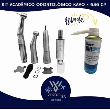 Imagem de Kit academico odontologico kavo série 636 cp com led lubrificante unis