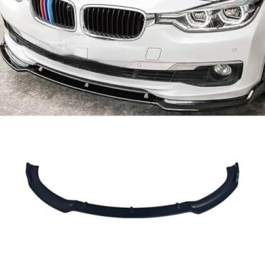 Imagem de Parte de modificação do difusor labial do spoiler do para-choque dianteiro do carro para a série 3 F30 2013-2019 modificação da capa do protetor de para-choque (aparência de carbono)