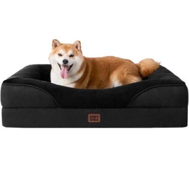 Imagem de Cama de cachorro EHEYCIGA Memory Foam para cães grandes com forro impe