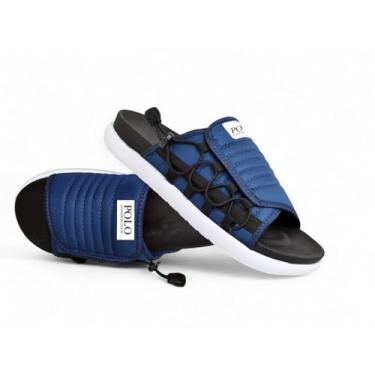 Imagem de Chinelo Unissex Polo London Club 2.0 Slide Masculino Nuvem Anatômico Confortável Leve Macio Moderno Original (Azul, BR, Adulto, Numérico, 39)