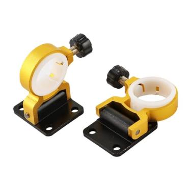 Imagem de Fenteer 2x Suporte de guarda-chuva de pesca dobrável Caixa de pesca Suporte de fixação de guarda-chuvas Liga de alumínio de guarda-chuvas para pátio de peixes, Amarelo