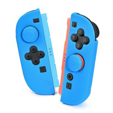 Imagem de DLseego Capa protetora para Nintendo Switch 2 Joy Con Controllers, 1 par de capa de silicone macio portátil TPU capa de substituição de cor pura adequada para o modelo 2025 Joy Cons - Azul