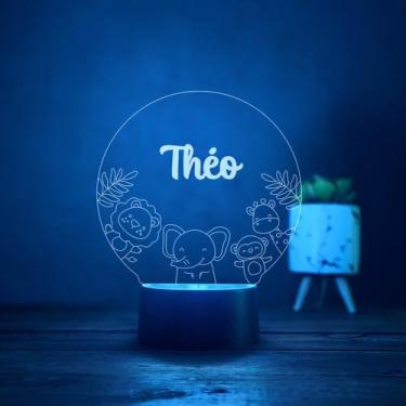 Imagem de Luminária Led 3d Jardim Secreto Abajour Personalizado Nomes