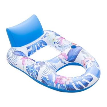 Imagem de Espreguiçadeira Flutuante | Espreguiçadeira De Piscina Portátil,Brinquedo Inflável Exterior para Homens Mulheres Férias de Verão Praia Rio Piscina