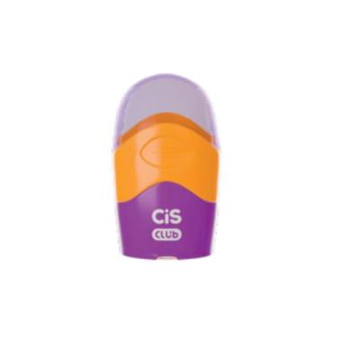 Imagem de Apontador com depósito + Borracha CIS Club, Roxo + Laranja, Blister com 1 unidade