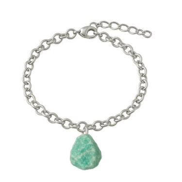 Imagem de Pulseira de Amazonita - Cristal Natural, Prata 925