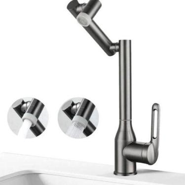 Imagem de Torneira Banheiro Cascata Alta 360 Quente E Fria Inox - Home Goods
