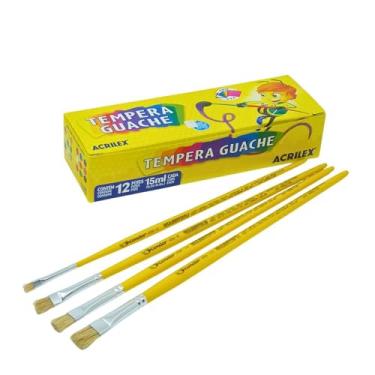 Imagem de Kit Guache 12 Cores Acrilex + 04 Pinceis Condor Ref. 456 Tamanhos 02-08-10 E 12