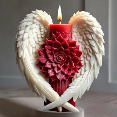 Imagem de Molde cilíndrico de presépio de asa de anjo molde de vela espiral ondulado de silicone - moldes de fundição de resina de silicone para velas, resina e sabão suprimentos de artesanato