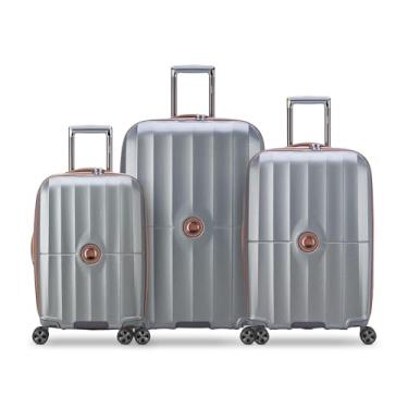 Imagem de DELSEY Paris Mala expansível St. Tropez Hardside com rodas giratórias, Platina, 3-Piece Set (21/24/28), Bagagem expansível St. Tropez Hardside com rodas giratórias