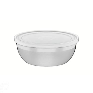 Imagem de Pote Tramontina Freezinox Redondo Em Aço Inox Com Tampa Plástica 22 Cm 2,9 L Tramontina