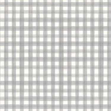 Imagem de Papel De Parede Revoada Xadrez Picnic Pincelada Cinza 4432