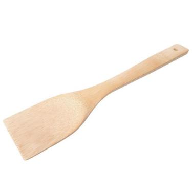 Imagem de Colher Bambu Quadrada 30 Cm Arroz Sushi Hanguiri Utensílios de Cozinha