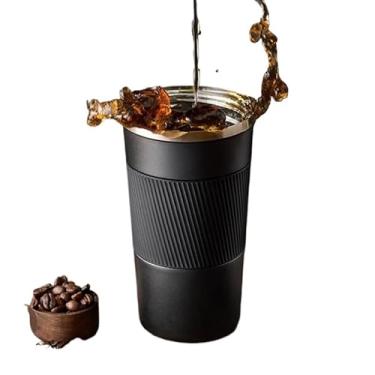 Imagem de Caneca Copo Térmico com Tampa Aço Inox Quente E Frio 420/500ML—1469/NEW (preto)