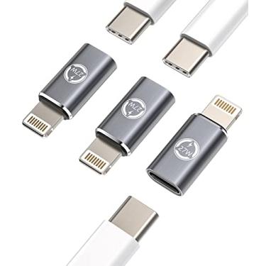 Imagem de Adaptador de carregador rápido USB C fêmea para Lightning macho de 27 W (pacote com 3) conector de cabo de carregamento de porta tipo-c conversor de cabo de sincronização de dados para iPhone 14 13 12