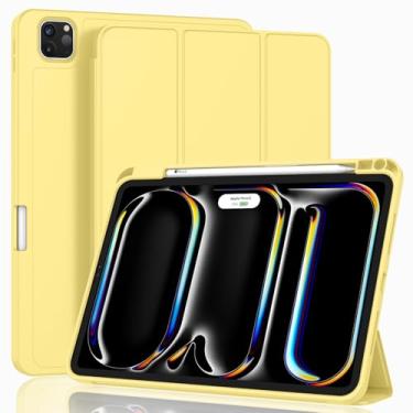 Imagem de ZryXal Nova capa para iPad Pro de 13 polegadas M4 (modelo 2024, 7ª geração) com suporte para lápis, capa inteligente para iPad [suporta Pencil Pro e Pencil (USB-C)], suporta Touch ID e despertar