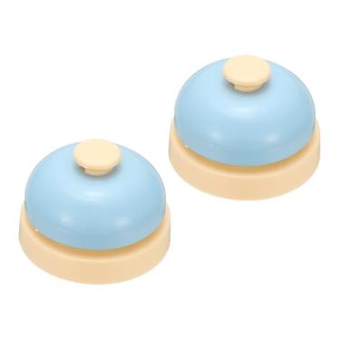 Imagem de PATIKIL Call Bell, 6,4 cm pequeno anel de serviço de mesa campainhas para recepção recepção balcão jantar bar hotel sala de aula, azul doce, pacote com 2