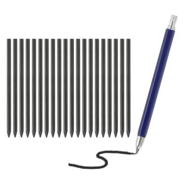 Imagem de PATIKIL Lapiseira de 4,0 mm, suporte mecânico grande para lápis de chumbo, com 20 peças, grafite 2B para desenho, arte, esboços, marcenaria, azul