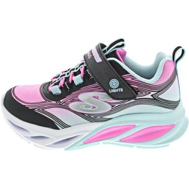Imagem de Skechers Tênis feminino Cosmic Glow 303712l (criança pequena), Preto/Multi, 12.5 Little Kid