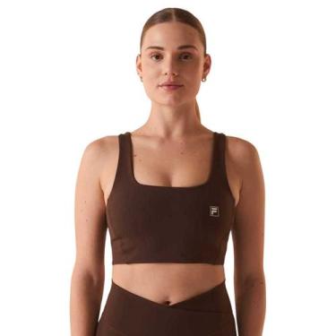 Imagem de Top Fila Touch Gym Feminino Marrom, GG