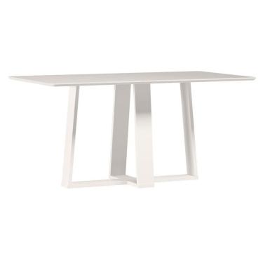 Imagem de Mesa De Jantar Rubi 160x90 Cm Com Vidro Off White – New Ceval