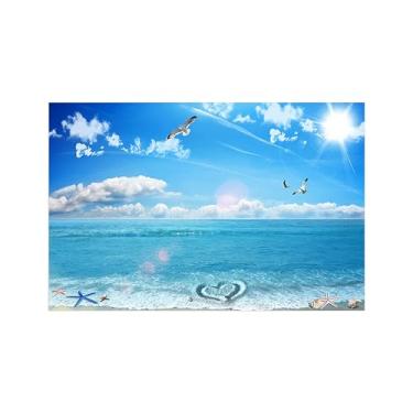 Imagem de Paisagens Pintura em Tela-Aves marinhas nuvens-Arte Parede Natureza-Pôster Decoração Sala de Estar Banheiro 20x30cm Sem Moldura