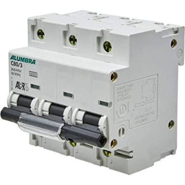 Imagem de Disjuntor Tripolar Curva C 80A Alumbra