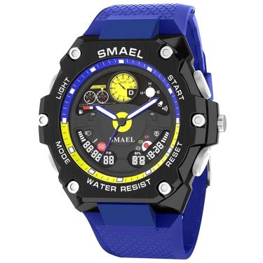 Imagem de Relógio de pulso masculino Dual Display LED Luminoso Multifunção Impermeavel