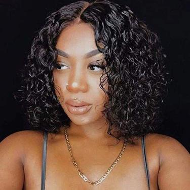 Imagem de Peruca Fine Plus Curly 100% cabelo humano brasileiro 30cm preta