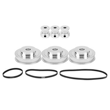 Imagem de AUNMAS 3pcs Conjunto de Alumínio Síncrono de Alumínio 8 Mm 20 Dentes/60 Dentes Polia Com 2GT - 200/280/400/mm Correia Dentada para Máquinas de Moagem Máquinas de Engrenagem de