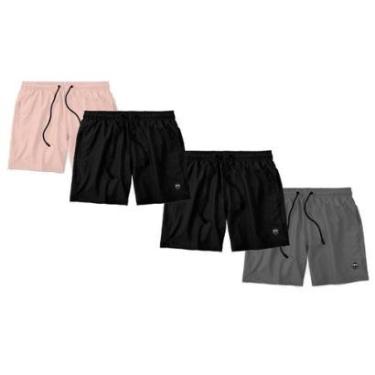 Imagem de Kit 4 Shorts Bermuda Básico Mauricinho Tactel Masculino-Masculino